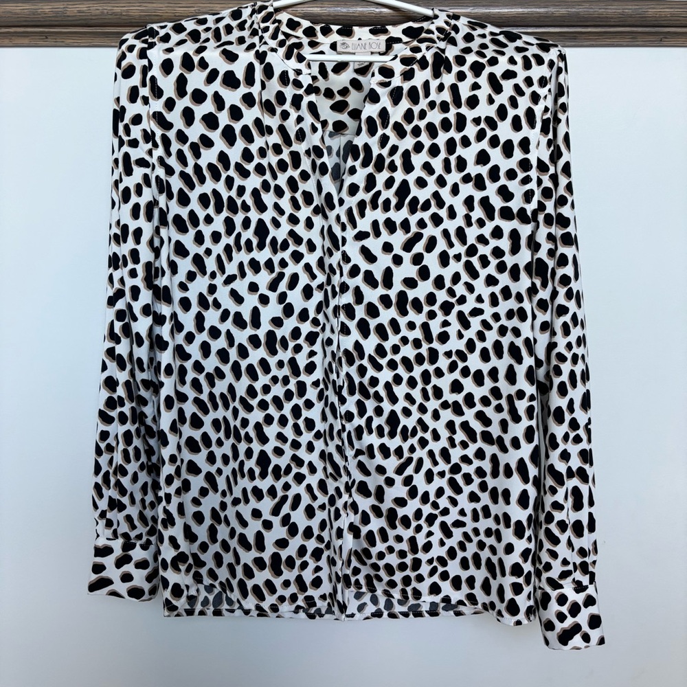Eliane Rose - Black and White Button Down Blouse, size small